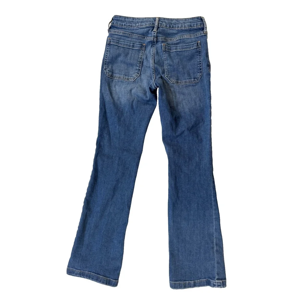 GAP Kids Jeans Youth 16 Blue Bootcut Adjustable Waist Denim Unique Front Pockets